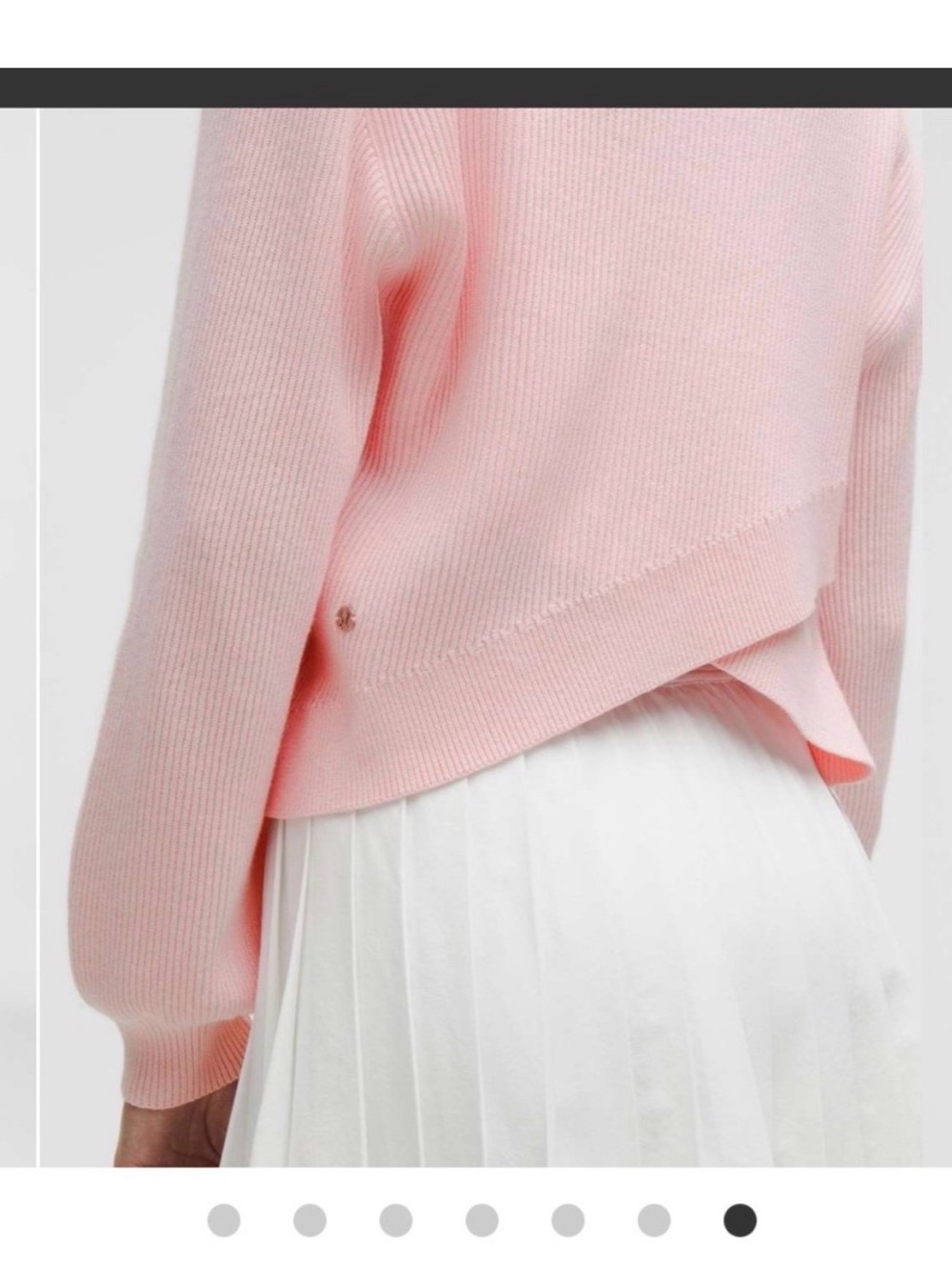 lululemon sz Large Reversible Crossover Sweater Strawberry Milkshake Pink lounge